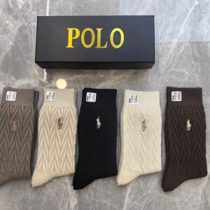 POLO 양모 양말 5족 세트