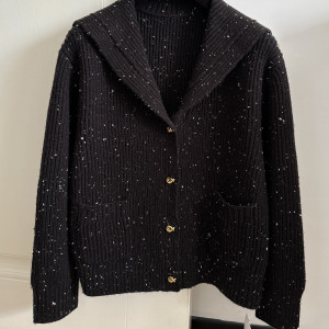 BOTTEGA VENETA 블랙 니트 카디건