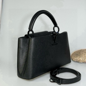 LV 블랙 레더 토트백